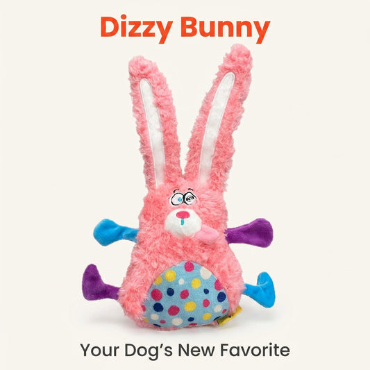 Meet Your Pup’s New Obsession: The Dizzy Bunny Crinkle Plush Toy!