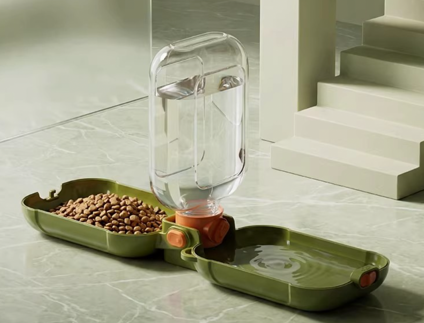 2-in-1 Foldable Pet Travel Bottle & Feeder Combo – Portable Leak-Proof Outdoor Water & Food Bowls for Dog Hiking, Camping, and Road Trips