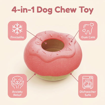 Frozen Treat-Filling Donut Dog Toy