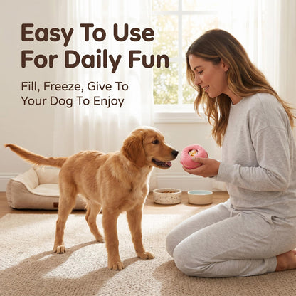 Frozen Treat-Filling Donut Dog Toy