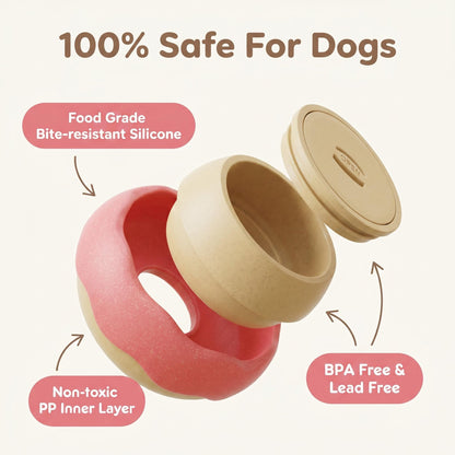 Frozen Treat-Filling Donut Dog Toy