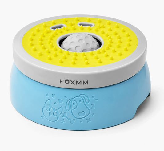 Interactive Rotating Ball Slow Feeder & Lick Toy – 2-in-1 Boredom Buster, Mental Stimulation Enrichment Bowl for Dogs & Puppies